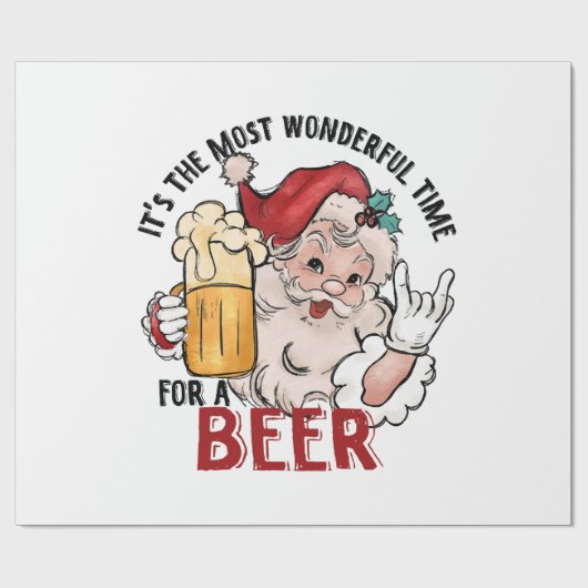 Wunderbarste Zeit für ein Bier Geschenkpapier (Flach)