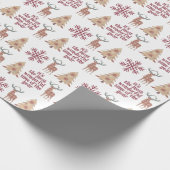 Wunderbarste Zeit Waldschneeflocken-Muster Geschenkpapier (Ecke)