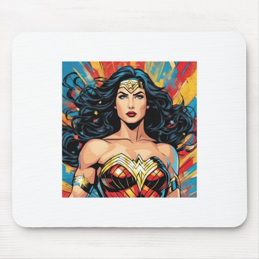 Wunderfrau-Aufkleber Mousepad (Vorne)