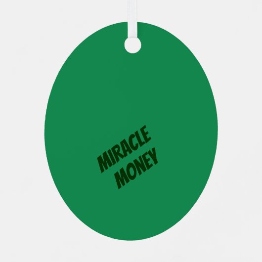 "Wundergeld" - Oval - Ornament Aus Metall (Rückseite)