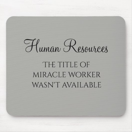 Wunderheiler Büro Personalwesen Humor HR Mousepad (Vorne)