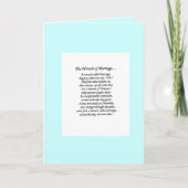 Wunderheirat, ich Liebe, du Karte (Vorderseite)