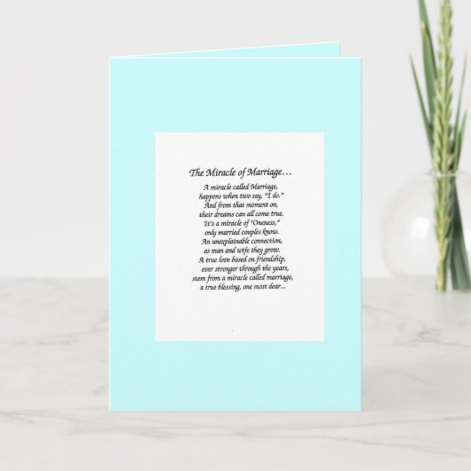 Wunderheirat, ich Liebe, du Karte (Vorderseite)