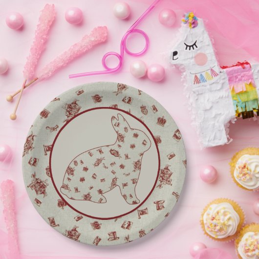 Wunderland 2 Kaninchen Pappteller (Party)