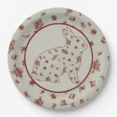 Wunderland 2 Kaninchen Pappteller (Vorderseite)