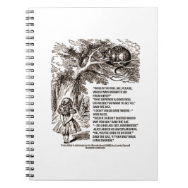 Wunderland, auf welche Weise ich von hier aus gehe Notizblock