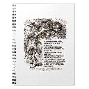 Wunderland, auf welche Weise ich von hier aus gehe Notizblock