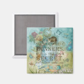 Wunderland - Bonkers Zitat - Alice im Wunderland Magnet (Vorderseite/Rückseite)