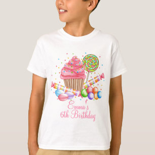 Wunderland Cupcake Süßigkeiten Lutscher Saure Tört T-Shirt
