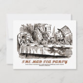 Wunderland Das Mad Tee Party Einladung (Vorderseite)