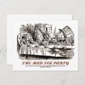 Wunderland Das Mad Tee Party Einladung (Vorne/Hinten)