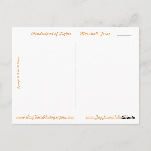 Wunderland der Lichter Postkarte (Rückseite)