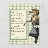 Wunderland Ich glaube an dich Einhorn Postkarte (Vorderseite)
