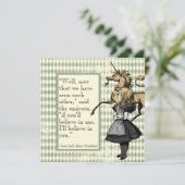 Wunderland Ich glaube an euch Einhorn-Flachkarte (Stehend Vorderseite)