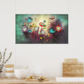 Wunderland Poster Riesige Augen Vögel (Küche)