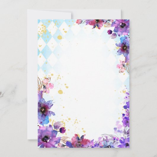 `Wunderland Tee Party Einladung (Rückseite)