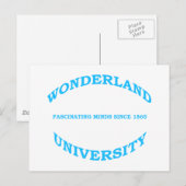 Wunderland-Universität Postkarte (Vorne/Hinten)