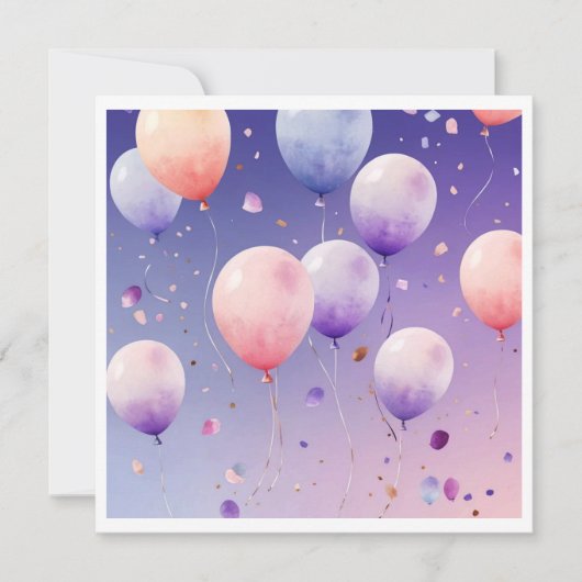 Wunderland Watercolor Dankeskarte (Vorderseite)