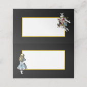 Wunderland Weißes Kaninchen mit Alice Platzkarte (Außenseite Aufgefaltet)