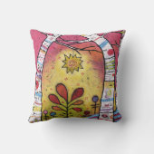 Wunderlich, bunt, lehnend in Starlight Kissen (Rückseite)