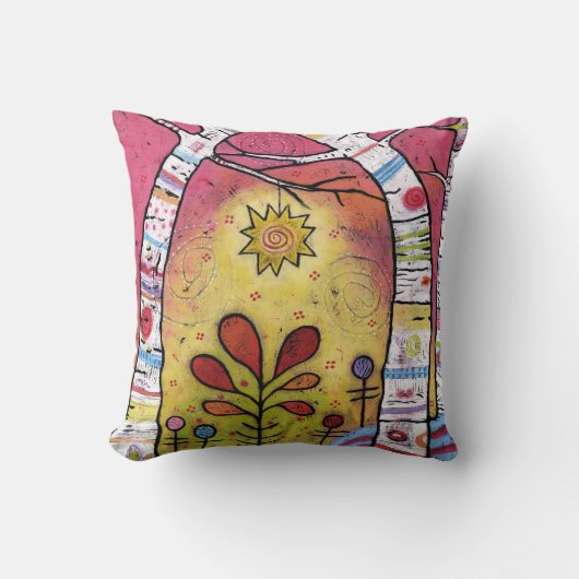 Wunderlich, bunt, lehnend in Starlight Kissen (Vorderseite)