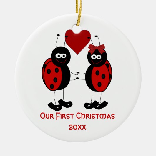 Wunderlich unsere erste Weihnachtsverzierung Keramik Ornament (Vorne)