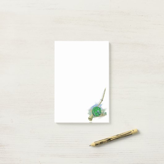 Wunderliche antike post-it klebezettel (Auf Schreibtisch)