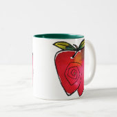 Wunderliche Apple-Tasse Zweifarbige Tasse (VorderseiteRechts)