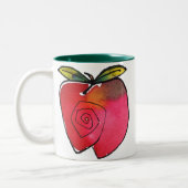 Wunderliche Apple-Tasse Zweifarbige Tasse (Links)