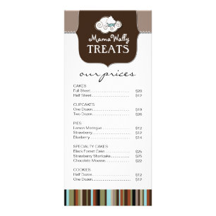 Wunderliche Bäckerei-Gestell-Karte Werbekarte