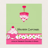 Wunderliche Bäckerei-Loyalität gefaltete Visitenkarten (Außenseite Aufgefaltet)