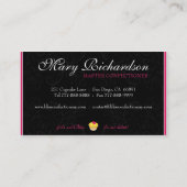 Wunderliche Bäckerei-u. Kuchen-Visitenkarte Visitenkarte (Rückseite)