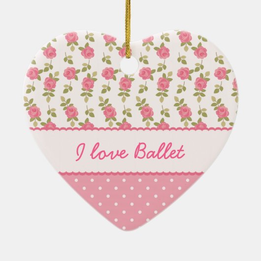 Wunderliche Ballerina-rosa Girly mit Keramik Ornament (Hinten)
