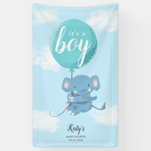 Wunderliche blaue Elefant-Thema-Babyparty Banner
