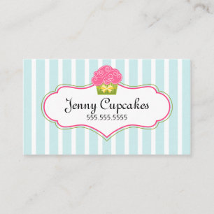 Wunderliche blaue Kuchen-Bäckerei Visitenkarte