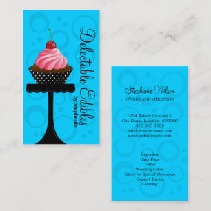 wunderliche blaue Kuchen-Bäckerei Visitenkarte