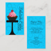 wunderliche blaue Kuchen-Bäckerei Visitenkarte (Vorne/Hinten)