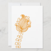 Wunderliche Blumen, die Einladung - Orange Wedding (Rückseite)