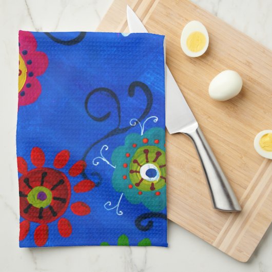 WUNDERLICHE BLUMEN LV I HANDTUCH (Viertel Falte)