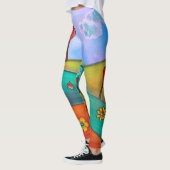 Wunderliche Boho magische bunte Spaß-Kunst-Fee Leggings (Links)