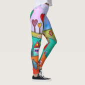 Wunderliche Boho magische bunte Spaß-Kunst-Fee Leggings (Rechts)