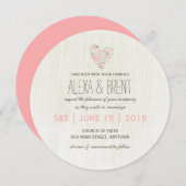 Wunderliche botanische Hochzeits-Einladungen Einladung (Vorne/Hinten)