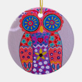 wunderliche Eule Keramikornament (Vorne)