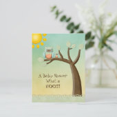 Wunderliche Eulen-Babyparty Einladung (Stehend Vorderseite)