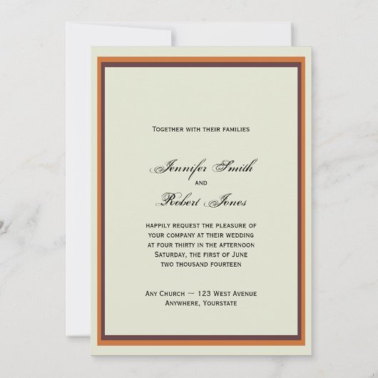 Wunderliche Fall-Baum-Hochzeits-Einladung Einladung (Rückseite)