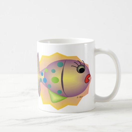 Wunderliche Fisch-Kunst-Geschenke durch Gail gabel Kaffeetasse (Rechts)