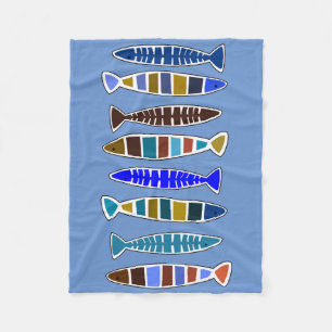 Wunderliche Fisch-Küstenseestrand-Haus-Wurf Fleecedecke