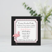 Wunderliche Flamingo-Party Einladung (Stehend Vorderseite)