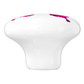 Wunderliche Flügel: Miniatur-Rosa Keramikknauf (Seitenansicht)