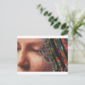 Wunderliche Frauen-Kunst-Collage Postkarte (Stehend Vorderseite)